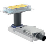Juego de instalación Geberit para canales de ducha CleanLine, para altura de solado en la entrada de 65–90 mm: d=40mm